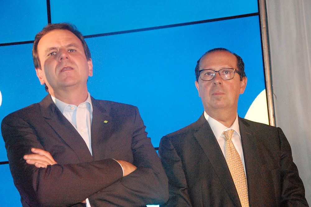 Eduardo Paes com o presidente do RioGaleão, Luiz Rocha Eduardo Paes com o presidente do RioGaleão, Luiz Rocha