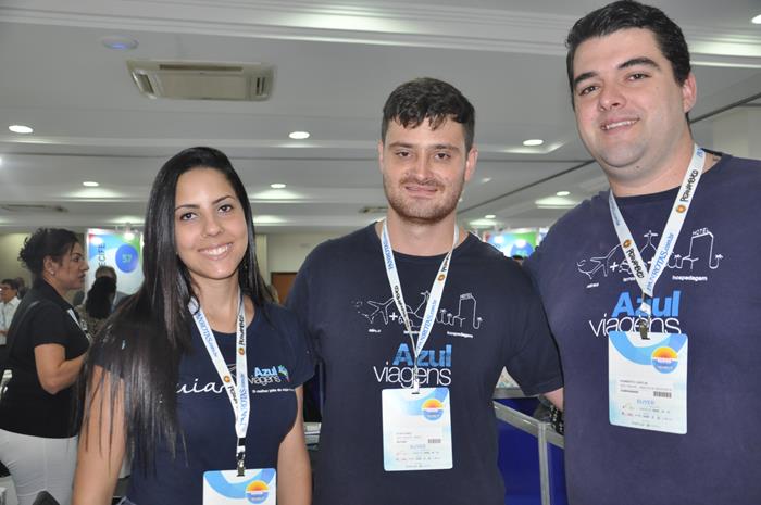 Fabiana Oliveira, Ryan Gomes e Humberto Capelin, da Azul Viagens