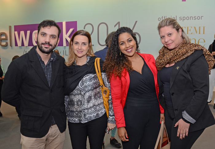 Fabio Zelenski, Flavia Taulois, Taciane Oliveira e Sara Souza, do SPCVB Fabio Zelenski, Flavia Taulois, Taciane Oliveira e Sara Souza, do SPCVB