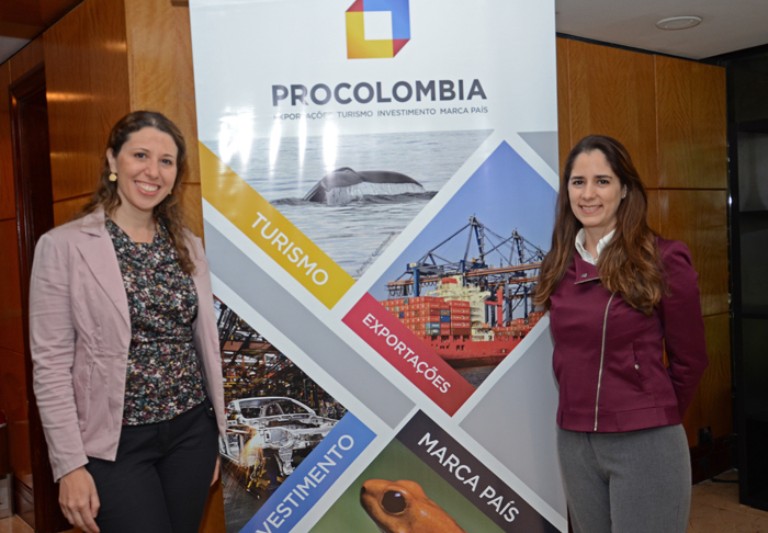 Fernanda Almeida, da 55destinos, e Carolina Ulloa, da Procolombia Fernanda Almeida, da 55destinos, e Carolina Ulloa, da Procolombia