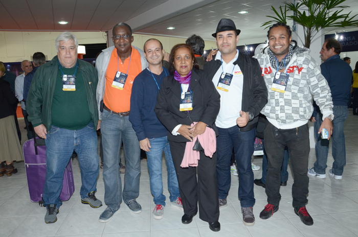Fernando Clementino, da Aquarella Viagens, Olante Deodoro, da Cores Vivas, Paulo Teixeira, da Agaxtur, Maria da Conceição, da Sputinik, Anderson Santos, da RCA, e Ronaldo Levino, da Sputinik