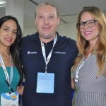 Humberto Bifani, da Expedia, com Tatiane Ferreira, da Incortel,  e Melina Kremer, do Majestic