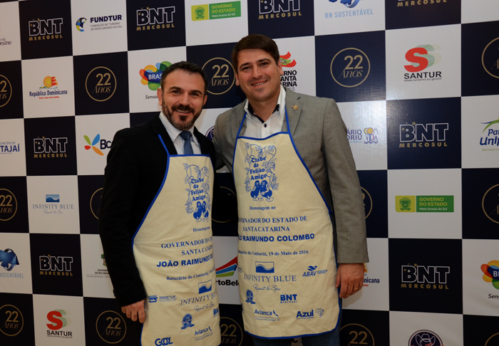 Jair Pasquine, da BNT Mercosul, e Alex Bonareti, do Beto Carrero World