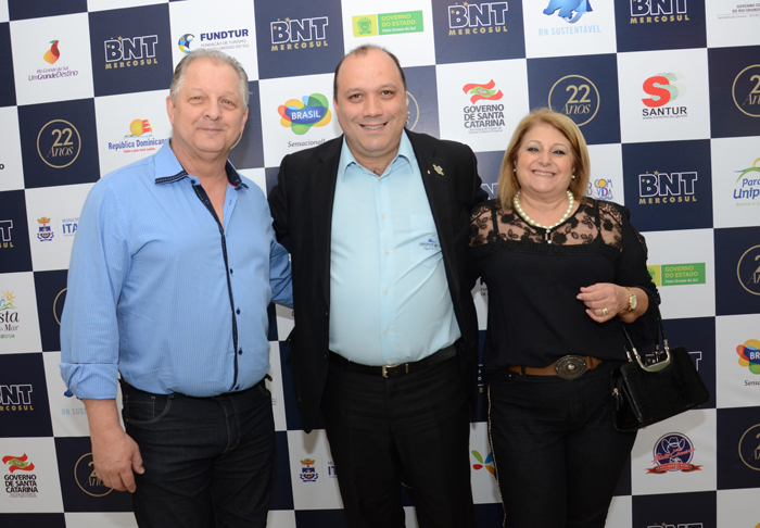 José Maurício Loureiro, do Hotel Amais, Alberto Cestrone, do Infinity Blue, e Clara Costa, do Bella Italia