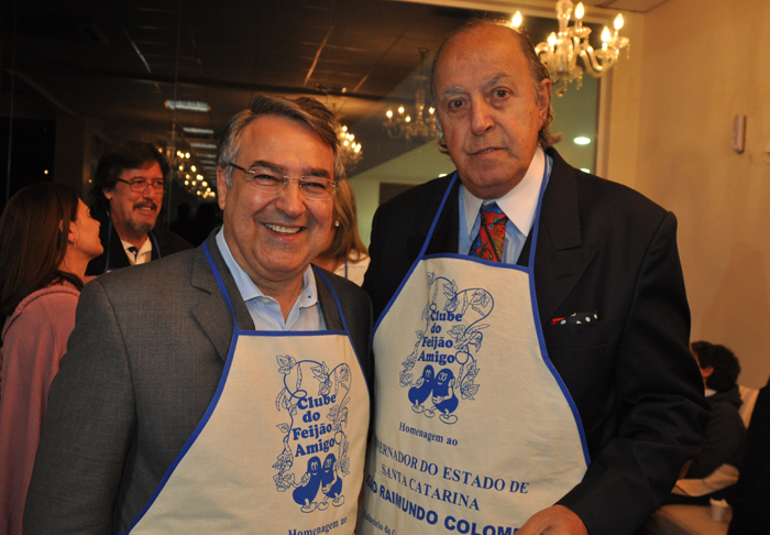 João Raimundo Colombo, Governado de Santa Catarina, e Michel Tuma Ness, presidente do Clube Do Feijão Amigo e Fenactur