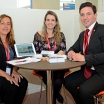 Laurence Aquilina, do Turismo e Convention de Monaco, e Mara Pessoa, do Turismo de Monaco, e Arnaud Bertrand, do Monte Carlo