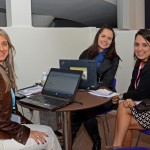 Luciana Alcini, da Alitalia, Monique Sarah, da Etihad Airways, e Ana Paula Nascif, da Europlan Turismo