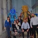Mako e Cobra posaram para fotos com a equipe do M&E