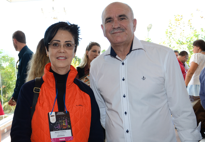 Marina Barros, do CVB Fort Lauderdale, e Ismael Valese, secretario de Turismo de Governador Celso Ramos