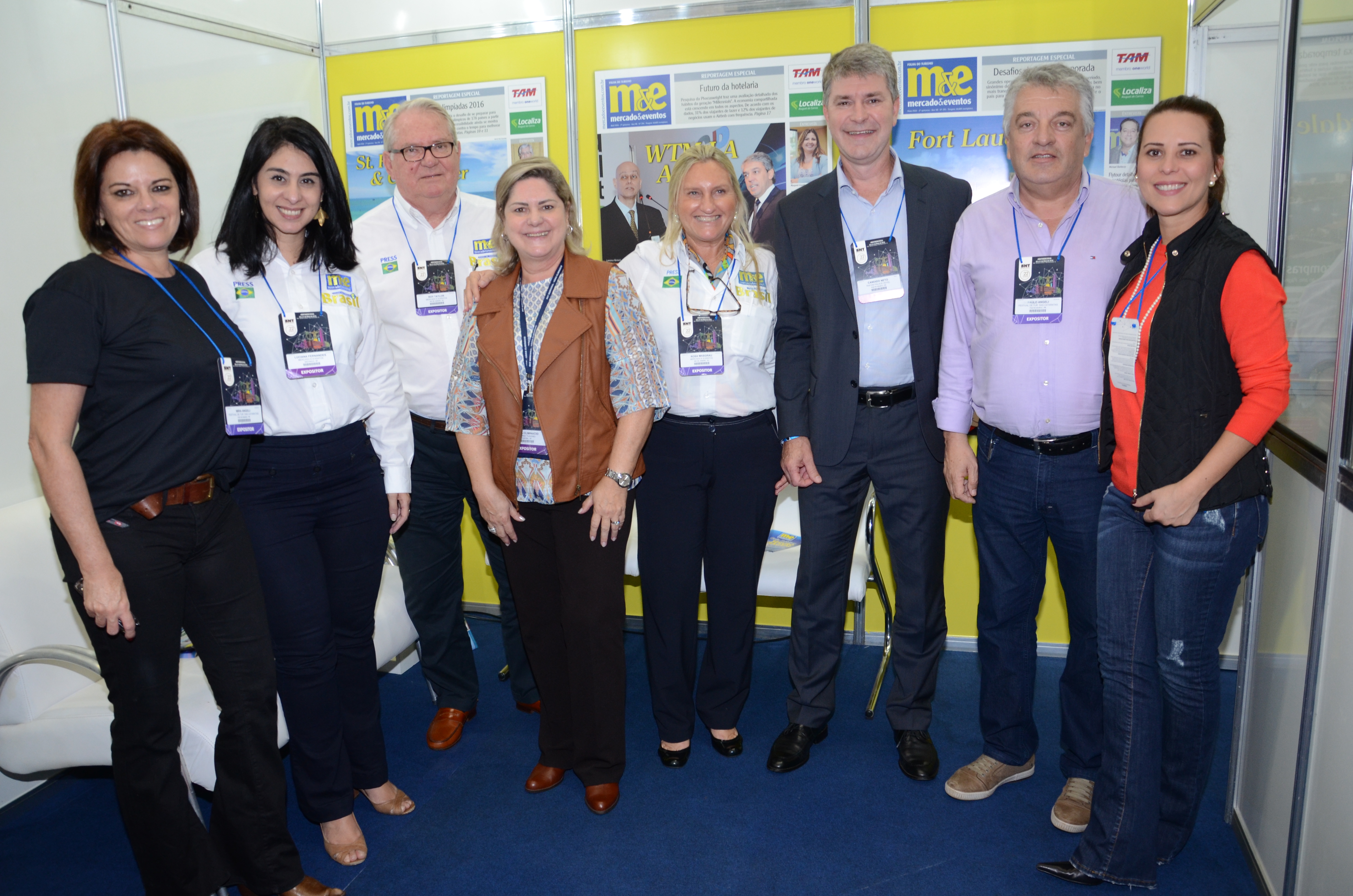 Mira Angeli, Luciana Fernandes, Roy Taylor, Vania Climinacio, Rosa Masgrau, Candido Neto, Paulo Angeli, e Marta de Oliveira