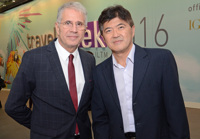 Octavio Neto, do Grupo Radar, e Tanabe, da Abracorp