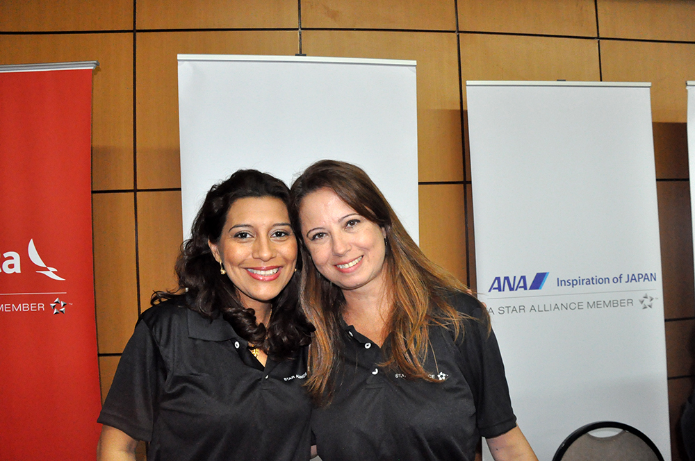 Patrícia Ribeiro e Christiane Ziemer, da Lufthansa Patrícia Ribeiro e Christiane Ziemer, da Lufthansa