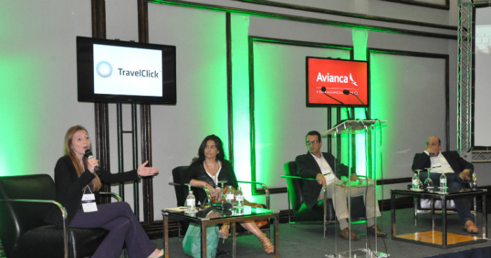 Paula Rebouças, Tatiana Costa, Osmar Fonte e Michael Nagy durante debate no Power Breakfast da HSMAI Paula Rebouças, Tatiana Costa, Osmar Fonte e Michael Nagy durante debate no Power Breakfast da HSMAI