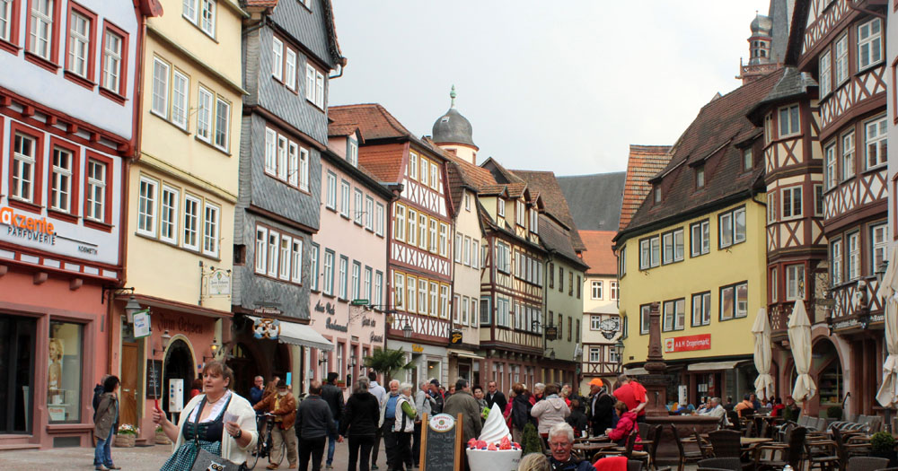Praça central de Wertheim Praça central de Wertheim
