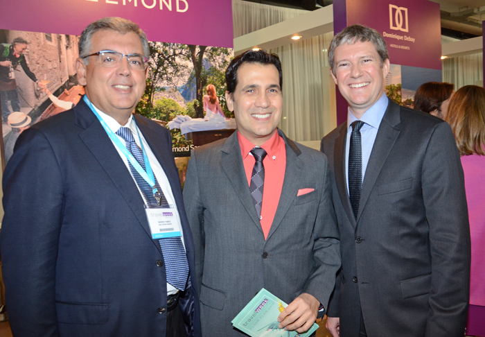 Sandro Fabris, da Half Moon, João Annibale e Chris Walker, do The Leading Hotels