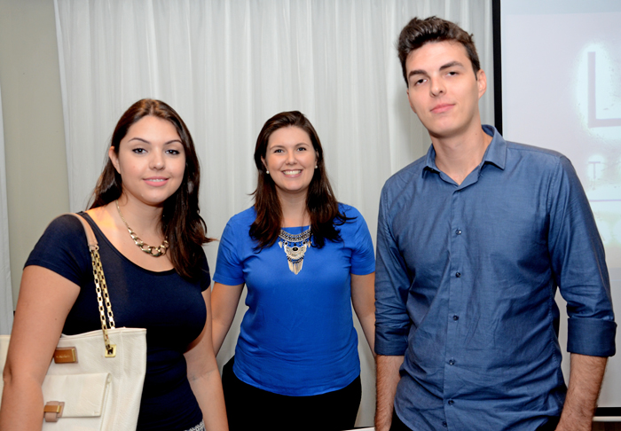 Selina Muller e Diego Muller, da Snew Travel, e Bruna Felipini, do Meliã Hotels Selina Muller e Diego Muller, da Snew Travel, e Bruna Felipini, do Meliã Hotels