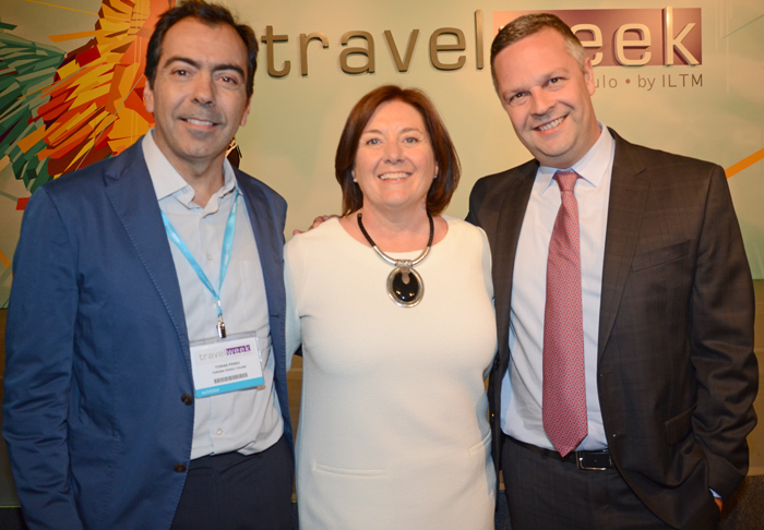 Tomas Perez, da Teresa Perez, Alison Gilmore, da ILTM, e Simon Mayle, da Travel Week