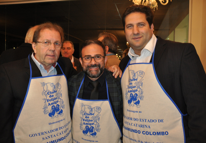 Valdir Walendowsky, da Santur, Geninho Góes, da BNT Mercosul, e Vitor Bauab, do M&E
