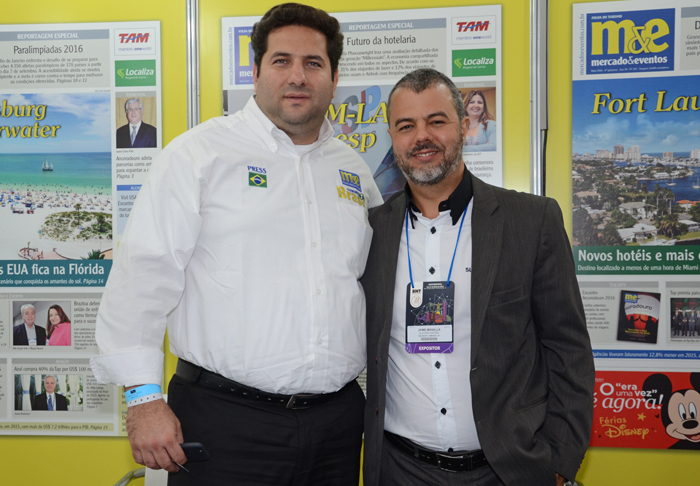 Vitor Bauab, do M&E, com Jaime Masalla, do Slaviero Hotéis Vitor Bauab, do M&E, com Jaime Masalla, do Slaviero Hotéis