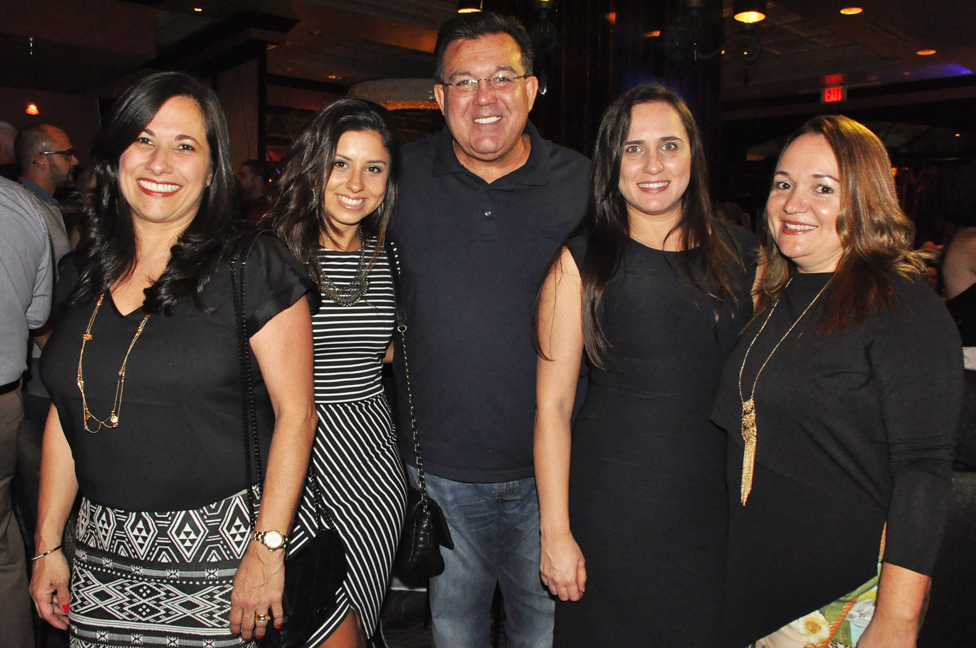 Adriana Santos, do Activities Bank, Aline Sobreira, do Hotelbeds, Jay Santos e Elisabete Leornardo, da Trend, e Andrea Pompilio, do Hotelbeds