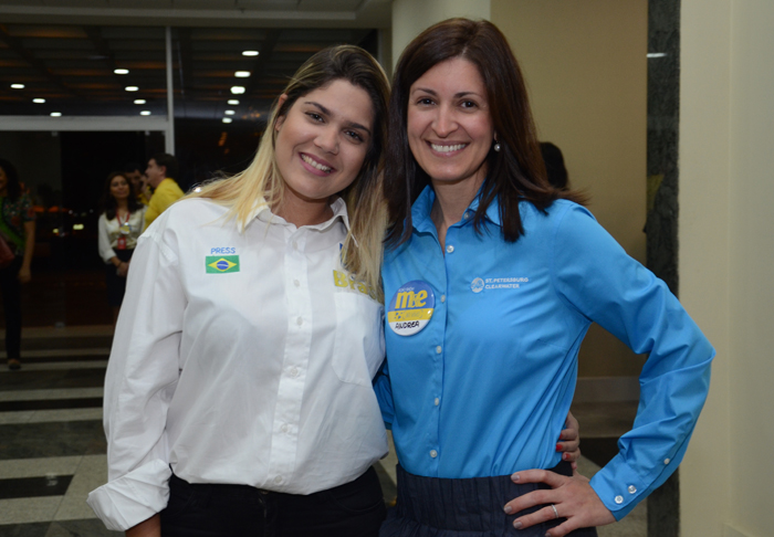 Amanda Veloso, do M&E, e Andrea Gabel, de St.Pete ClearWater Amanda Veloso, do M&E, e Andrea Gabel, de St.Pete ClearWater