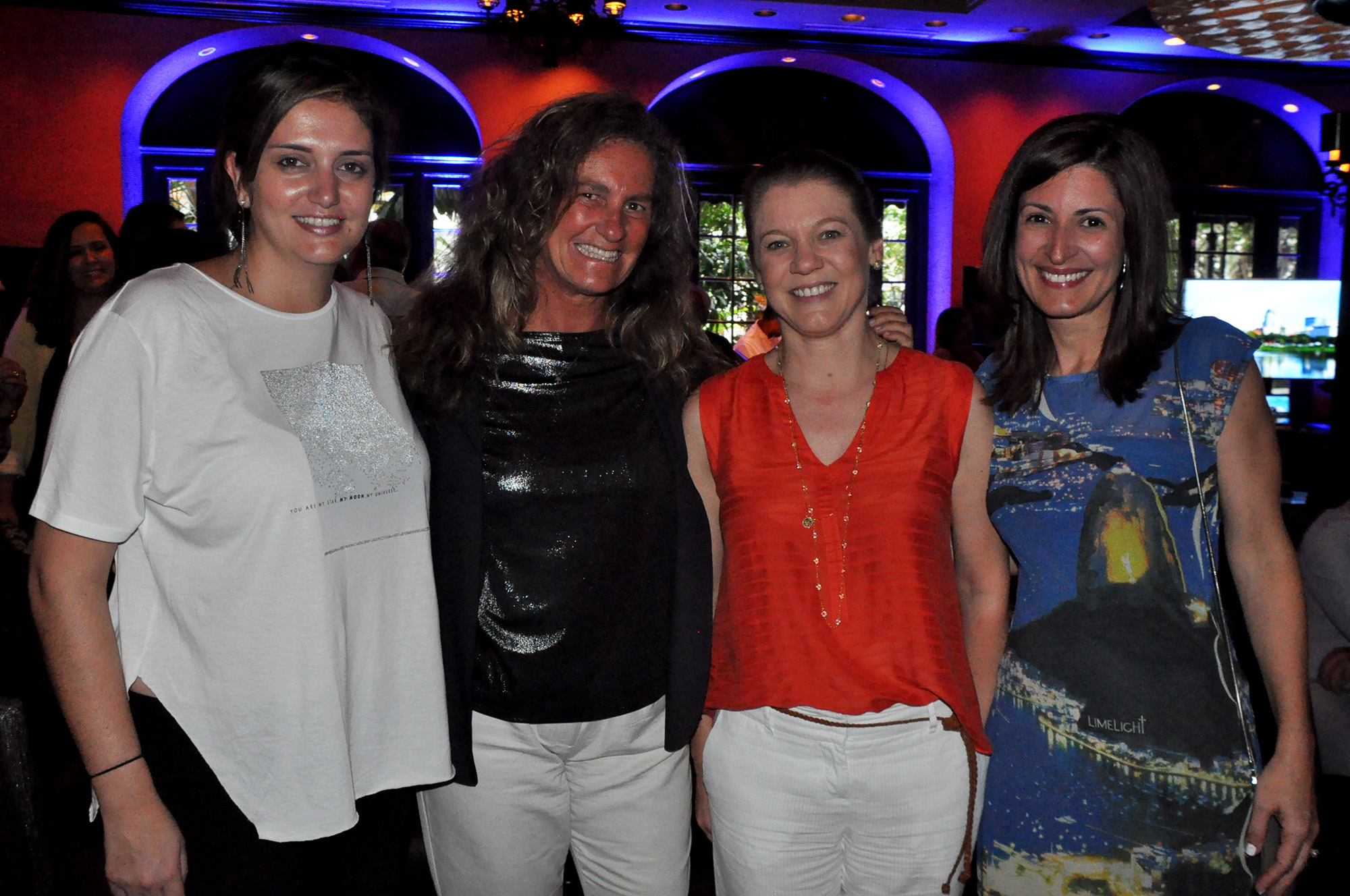 Ana Elisa Facchinato, do Brand USA, Mari Masgrau, do M&E, Carolina Cordioli, do Brand USA, e Andrea Gabel, de St. Pete