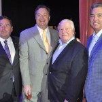 Billy Nungesser, do Governo de Louisiana, Stephen Perry, CEO do New Orleans CVB, Roger Dow, CEO da U.S Travel Association, e Chris Thompson, presidente do Brand USA