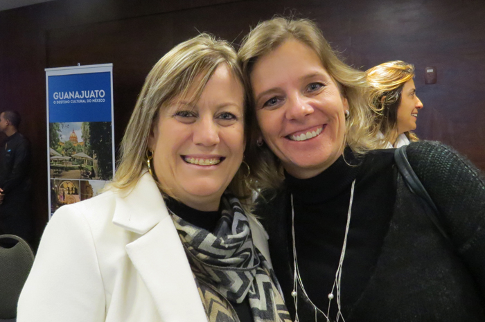 Cristiane Cortizo, da Copa Airlines, e Sabine Roubiczek, da GSP Travel Cristiane Cortizo, da Copa Airlines, e Sabine Roubiczek, da GSP Travel