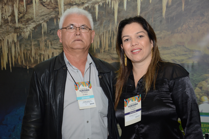 Cícero Peralta, da Comtur MS, e Adriana da Cruz, do Bonito Way Turismo Cícero Peralta, da Comtur MS, e Adriana da Cruz, do Bonito Way Turismo