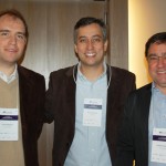 Daniel Wagner, do Planalto Hotel & Eventos, Marcelo Bicudo, da Markam, e Cláudio Roberto de Azevedo, da App Sistemas