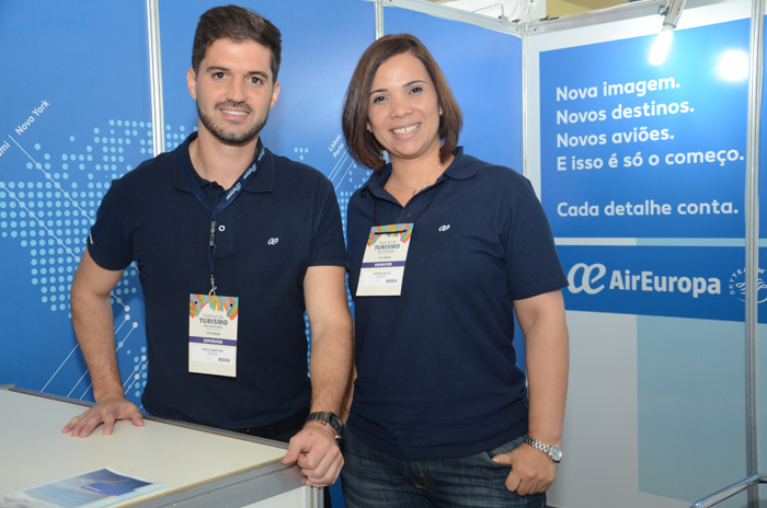 Erico Martins e Marcia Silva, da Air Europa Erico Martins e Marcia Silva, da Air Europa