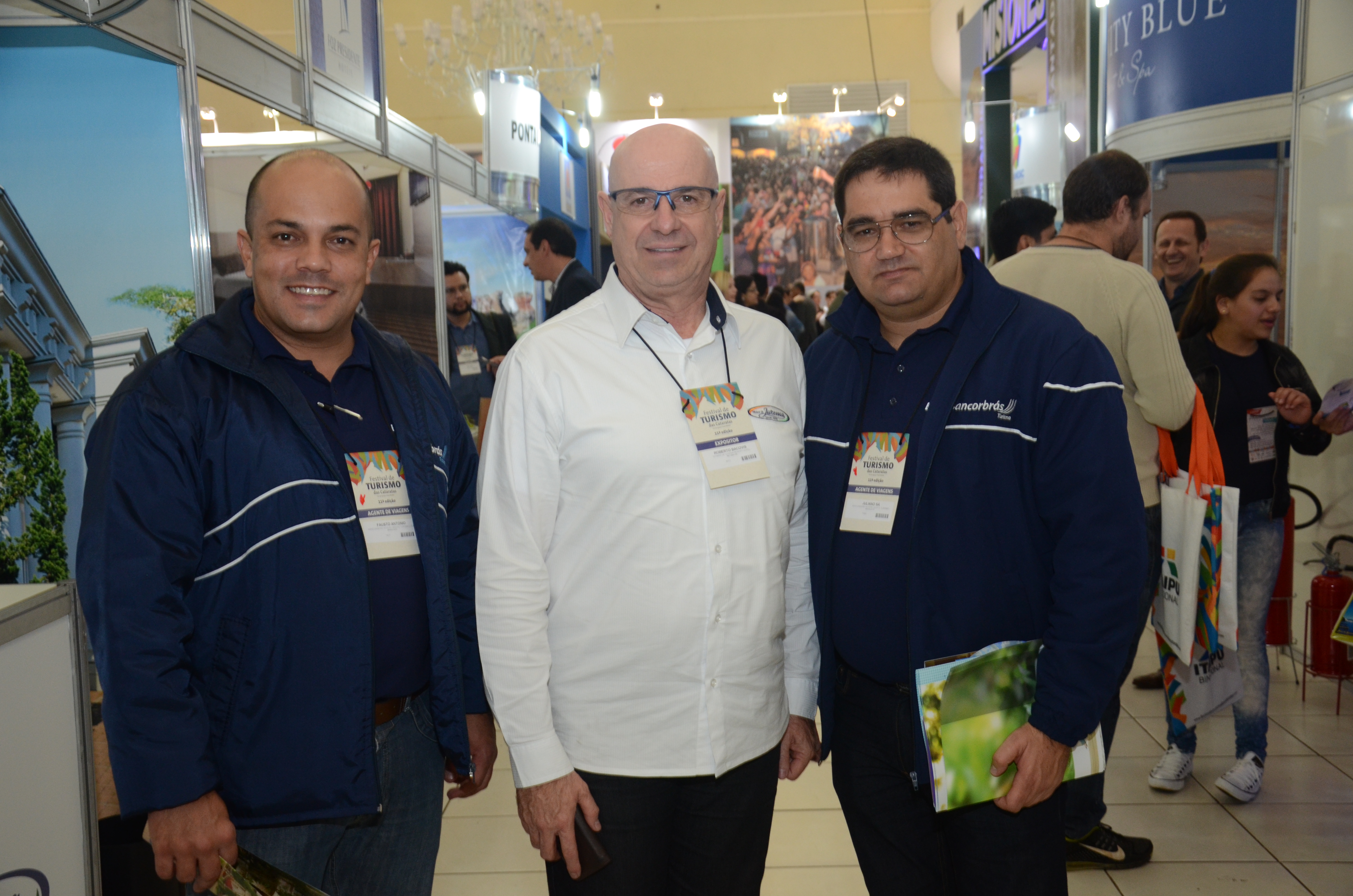 Fausto Antonio, da Bancorbrás, Roberto Bacovis, da Abav-PR, e Juliano Sá, da Bancorbrás Fausto Antonio, da Bancorbrás, Roberto Bacovis, da Abav-PR, e Juliano Sá, da Bancorbrás