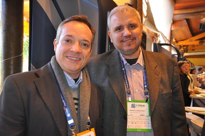 Gerson Morales, do Club Med, e Marcello Baranowsky, da EBS Gerson Morales, do Club Med, e Marcello Baranowsky, da EBS