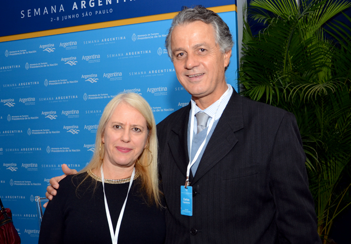 Gleanis Cadahia, da Aerolineas Argentinas, e Carlos Alberto Capistrano, da Visual Turismo Gleanis Cadahia, da Aerolineas Argentinas, e Carlos Alberto Capistrano, da Visual Turismo