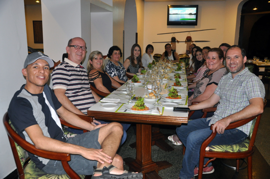 Jantar do grupo no Tropical Manaus