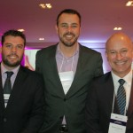 João Taylor, do M&E, com Leonardo Lazzarato e Marcelo Figueiredo, da Avianca