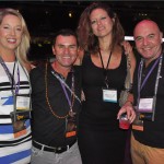 Lauren Michon, do TravMedia, Claudio Dasilva, do BrazilTM, Dominika Dryjski, do TravTrade e Heinz Zimmermann, da Visit USA