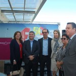 Marcia Pessoa do RCVB, com equipe do Riogaleão, Cristina Fritsch, Abav-RJ e Luiz Carlos Velloso, setur-RJ