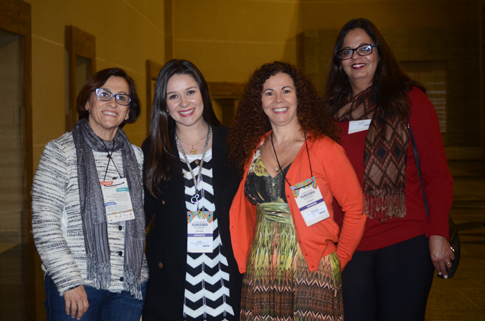 Marilena Machado, da Santur, Thais Krebs, do Floripa CVB, Francisca França, do Majestic, e Glaucia de Castro, da JI