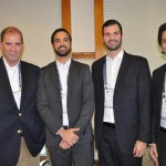 Mauro, Carlos e Rubens Schwartzmann, da Costa Brava, com Fernando Marcomini, da Radius Travel