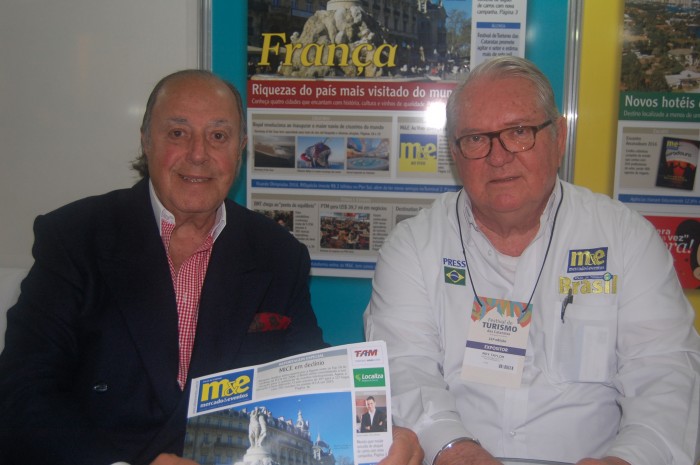 Michelão, da Fenactur, e Roy Taylor, do M&E Michelão, da Fenactur, e Roy Taylor, do M&E