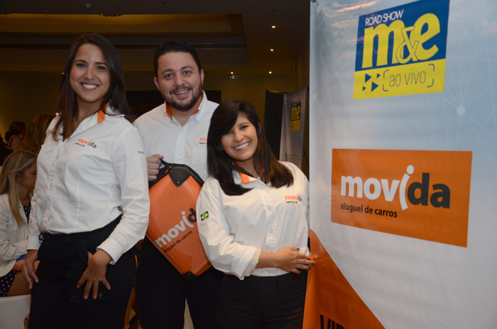 Priscila Agra, Marcelo Braga e Caroline Oliveira, da Movida Rent A Car Priscila Agra, Marcelo Braga e Caroline Oliveira, da Movida Rent A Car