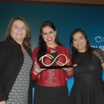 Ao centro, Ana Paula Rocha, da Localiza, com Gracia Verdolin e Rosângela Morales, da Rede Bourbon 