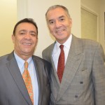 Roberto Silva, da Sanchat, com João Sabino, da Abav Nacional