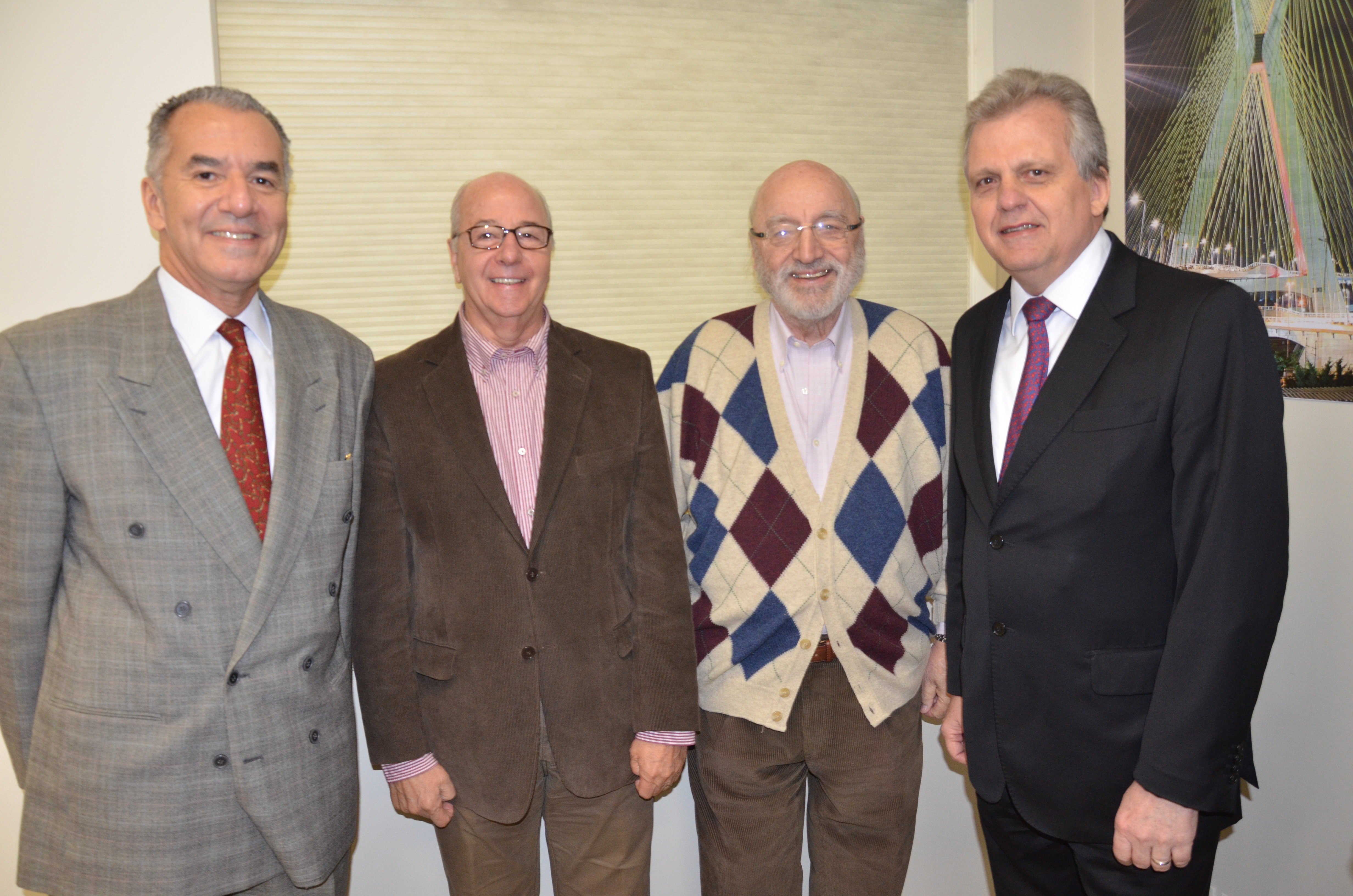João Sabino, Francisco Leme, Ricardo Roman e Edmar Bull, da Abav Nacional João Sabino, Francisco Leme, Ricardo Roman e Edmar Bull, da Abav Nacional