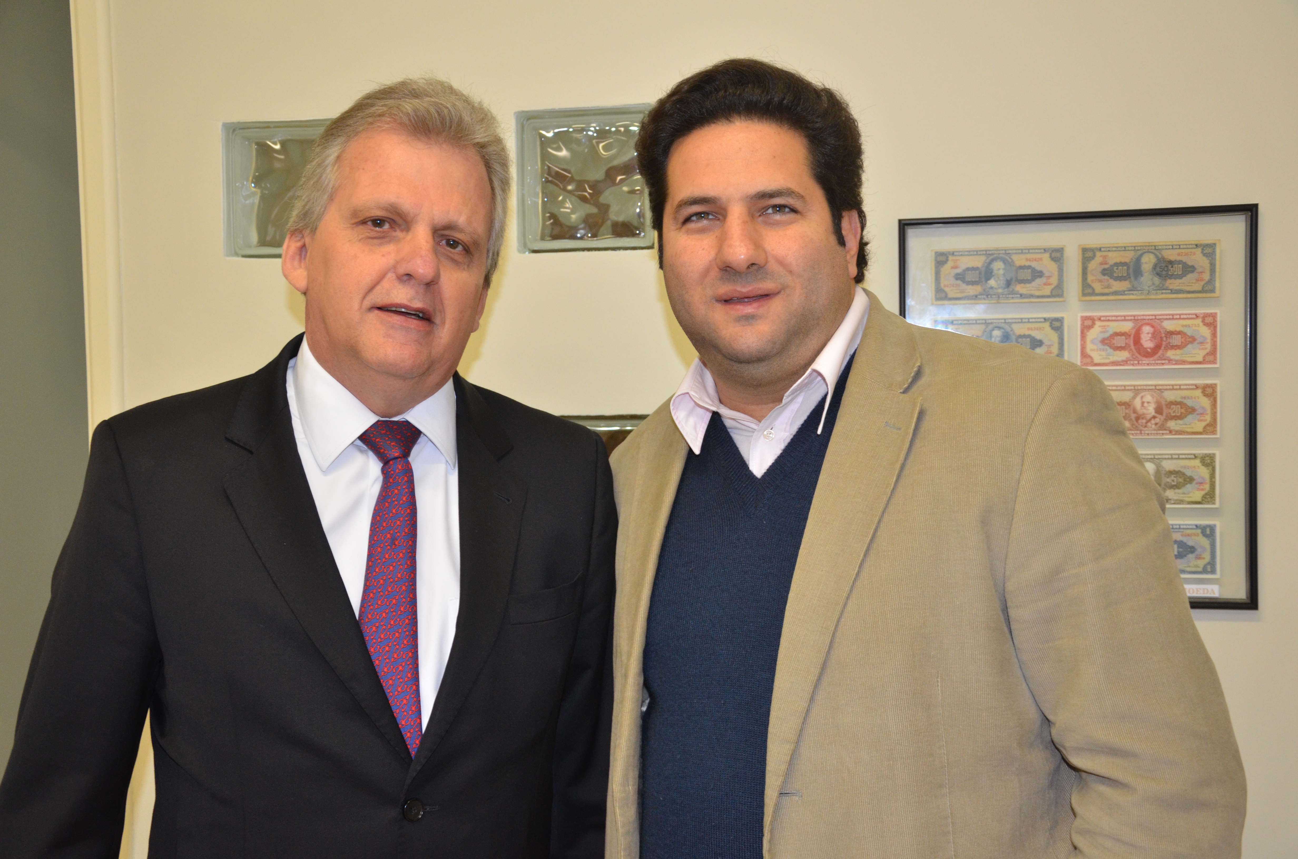 Edmar Bull, presidente da Abav, e Vitor Bauab, do M&E Edmar Bull, presidente da Abav, e Vitor Bauab, do M&E