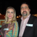 Denise Revesz, da Hotelbeds, e Guilherme Campos, da CVC