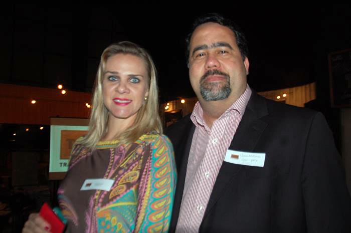 Denise Revesz, da Hotelbeds, e Guilherme Campos, da CVC