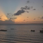 Vista da praia em Saint-Martin