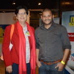 Joana D'Arc, da Joana Viagens, e Moises Ponte, da Shopping do Turismo